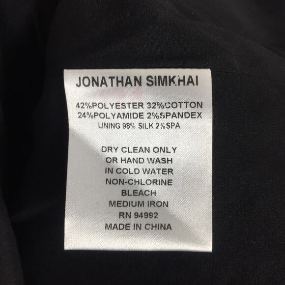 NWT Jonathan Simkhai Blue Crinkle Textured Cut Out Bodycon Dress Size 8 Cocktail - Picture 6 of 14